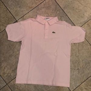 Lacoste pink short sleeve polo shirt size 12
